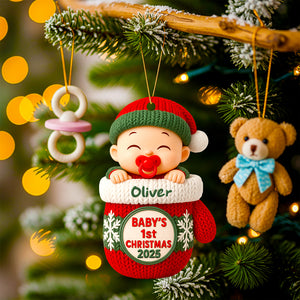 Baby First Christmas Ornament Personalized Gifts For Kids 03PGDT120825 - Ornament - GoDuckee