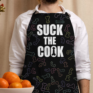 Personalized Gifts For Men Aprons Suck The Cook - Aprons - GoDuckee