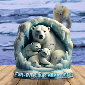 Personalized Gifts For Mom Acrylic Plaque, Polar Bear 02QHTN030425 - Shaped Plaques - GoDuckee