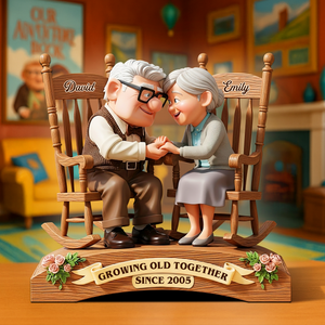 Old Couple Acrylic Plaque - Personalized Gifts For Couple 01TOPU160725 - Shaped Plaques - GoDuckee