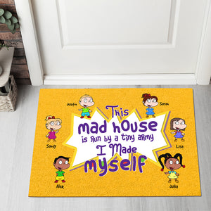 Personalized Gift For Grandma Doormat This Mad House Is Run By A Tiny Army 01OHHN170124TM - Doormats - GoDuckee