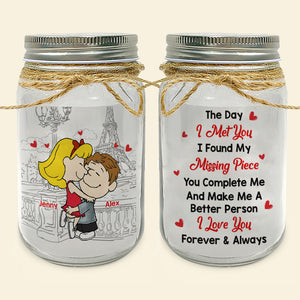 Personalized Gifts For Couple Frosted Jar Light 02XQMH211224HG - Drink Jar - GoDuckee