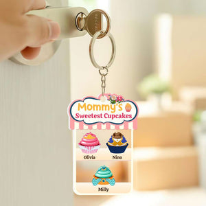 Personalized Gifts For Mom Keychain Mommy's Sweetest Cupcakes 04KADT270224 - Keychains - GoDuckee
