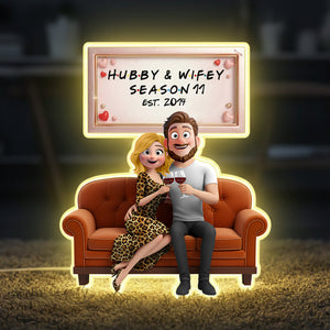 Romantic Couple Acrylic Light Box - Personalized Gifts For Couple 04natn081225 - Light Box - GoDuckee