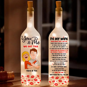 Personalized Gifts For Couple Bottle Lamp To My Wife 03ACDT190225HG - Bottle Lamp - GoDuckee