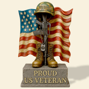 Veteran Dad Acrylic Plaque Personalized Gifts For Dad 01TODT050525 - Shaped Plaques - GoDuckee