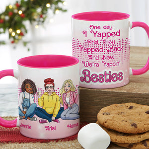 Personalized Gifts For Besties Accent Mug Yappin Besties 04XQLU021224HH - Coffee Mug - GoDuckee