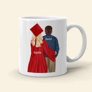 Graduation Thank You For Being Part Of My Journey, Personalized Mug, Gift For Dad - Coffee Mug - GoDuckee
