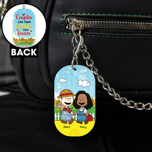 Personalized Gifts For Couple Farmer Keychain Couples Who Farm Together Stay Forever 04TOQN080225HG - Keychains - GoDuckee
