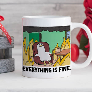 Personalized Funny Burning Coffee Mug 03ohtn020124 Everything Is Fine - Coffee Mug - GoDuckee