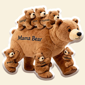 Mama Bear Custom Shape Pillow - Personalized Gifts For Mom 03hudt310126 - Pillow - GoDuckee
