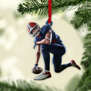 Personalized Custom Photo Ornament, Christmas Gift For Football Lover - Ornament - GoDuckee