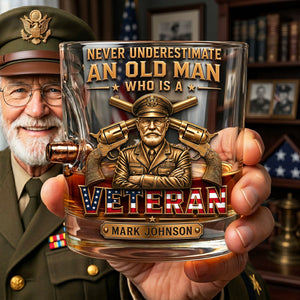 Veteran Pride Bullet Glass - Custom Photo Gifts 01TYTA150626 - Glass - GoDuckee