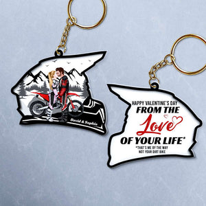 Personalized Motocross Couple Keychain From The Love Of Your Life - Keychains - GoDuckee