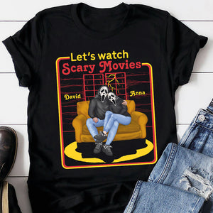 Let's Watch Scary Movies, Personalized Horror Shirt, Coupe Gift - Shirts - GoDuckee
