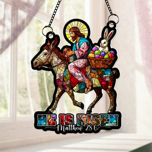 Jesus Easter's Day Gifts Suncatcher Ornament 02XQLU060125 - Ornament - GoDuckee