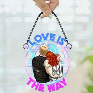 Personalized Gifts For Couple Suncatcher Window Hanging Ornament 02toqn300524hh - Ornaments - GoDuckee