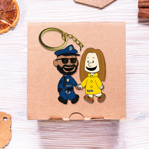 Personalized Gifts For Couple Keychain, Custom Job Costume 01qhqn130125hg - Keychains - GoDuckee
