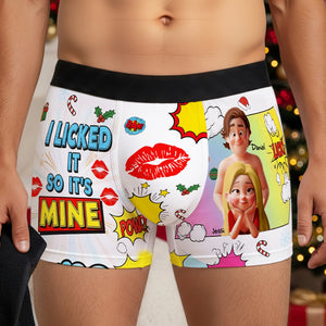 Flirty Couple Men's Boxers - Personalized Christmas Gifts For Him 04TGLU060925 - Boxer Briefs - GoDuckee