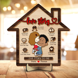 Personalized Gifts For Couple Wood Sign 02xqqn020125hg Love Story - Wood Sign - GoDuckee