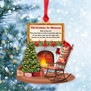 In Loving Memory, Christmas In Heaven, Personalized Wood Ornament, Christmas Gift For Family - Ornament - GoDuckee