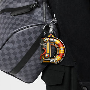 Custom Alphabet Letter Gifts For Fire Truck Lovers Keychain 03xqtn060225 - Keychains - GoDuckee