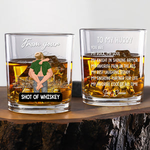 Personalized Gifts For Couple Whiskey Glass To My Hubby 03TOMH110125HG - Whiskey Glass - GoDuckee
