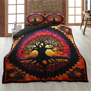 Tree Of Life Quilt Bed Set 023HUDT170125 - Blanket - GoDuckee