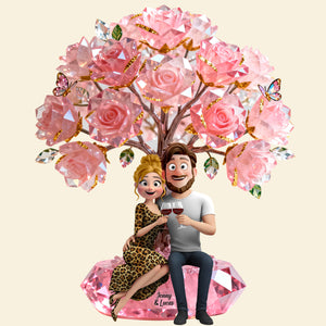 Cheers To Love Couple Acrylic Plaque - Personalized Gift For Couples 02NATN191225 - Shaped Plaques - GoDuckee