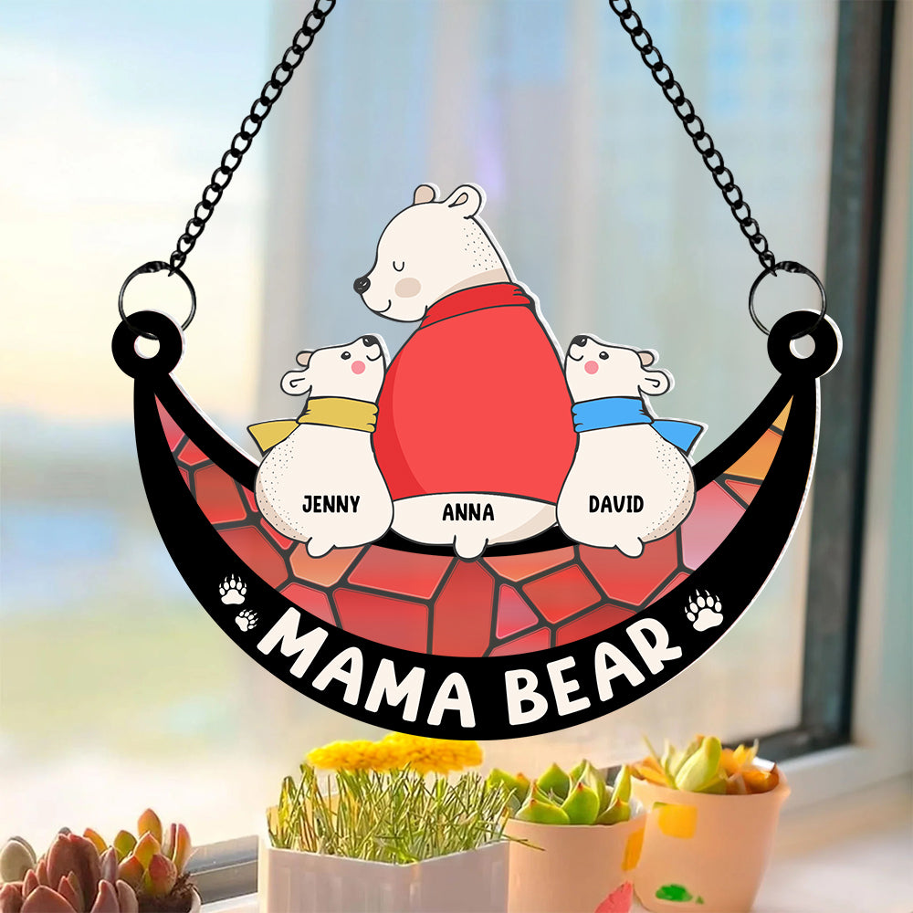Personalized Gifts For Mom Suncatcher Window Hanging Ornament 01natn250424 - Ornaments - GoDuckee