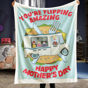 Personalized Gifts For Mom Blanket You're Flipping Amazing 01TODT281224HG - Blanket - GoDuckee