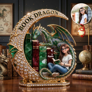 Custom Photo Fantasy Book Dragon Plaque, Personalized Gifts For Book Lovers 03QHTN190326 - Shaped Plaques - GoDuckee