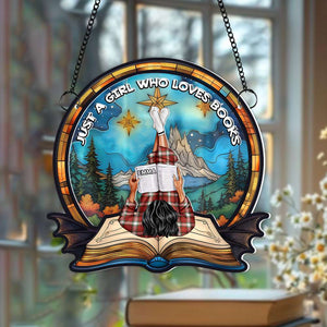 Personalized Gifts For Book Lover Girl Suncatcher Ornament 02OHMH251224TM - Ornament - GoDuckee
