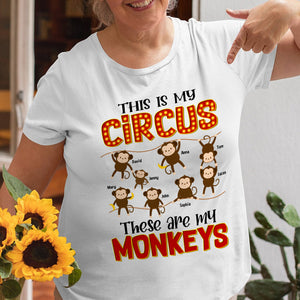 This Is My Circus Personalized Monkey Kids Shirt Gift For Grandparents - Shirts - GoDuckee