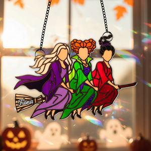 Enchanted Witches Trio Suncatcher - Personalized Christmas Gifts For Witch Lovers 02PGLU050825 - Ornament - GoDuckee