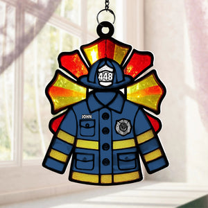 Personalized Gifts For Firefighters Suncatcher Ornament 03ohtn261224 - Ornament - GoDuckee