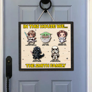 Personalized Gifts For Family Wood Sign 05natn170724 Family Movie Character - Wood Sign - GoDuckee