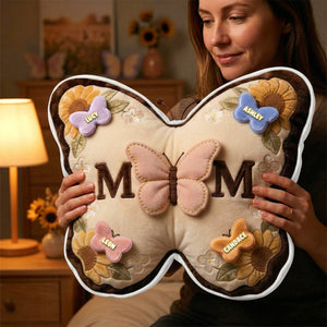 Butterfly Mom Custom Pillow - Personalized Gifts For Mother 02nadh060426 - Pillow - GoDuckee