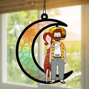 Personalized Gifts For Couple Suncatcher Ornament 01OHDT070225HG - Ornament - GoDuckee