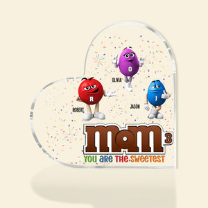 Personalized Gifts For Mom Heart Plaque Mom You Are The Sweetest 04TODT020224 - Shaped Plaques - GoDuckee