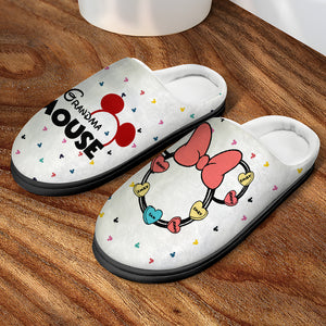 Personalized Gifts For Grandma Home Slippers Grandma Mouse 03HUMH210224 - Shoes - GoDuckee