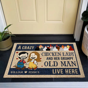Personalized Gifts For Couple Farmer Doormat Chicken Lady 03XQDT170225HG - Doormat - GoDuckee