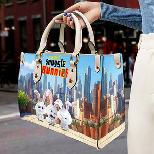 Personalized Gifts For Mom Leather Bag 06tgqn210225 Snuggle Bunny - Leather Bag - GoDuckee