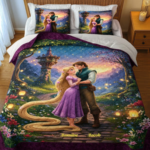 Romantic Couple Quilt Bed Set - Personalized Gifts For Couple 02tomg080725 - Blanket - GoDuckee