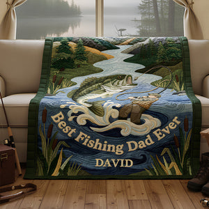 Best Fishing Dad Blanket - Personalized Gifts For Dad 03padt090126 - Blanket - GoDuckee