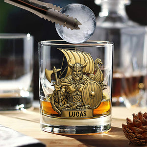 True Warriors Whiskey Glass Personalized Viking Gifts 03NATN050825 - Whiskey Glass - GoDuckee