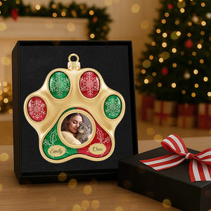 Personalized Gifts For Cat Lovers, Cat Paw Shape Acrylic Christmas Ornament 03kita141025 - Ornament - GoDuckee