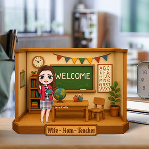 Teacher Mom Plaque - Personalized Gifts For Mom 05naqn150425 - Shaped Plaques - GoDuckee