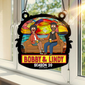 Personalized Anniversary Gifts For Couple Window Hanging Suncatcher Ornament 03OHLU040325PA - Ornament - GoDuckee