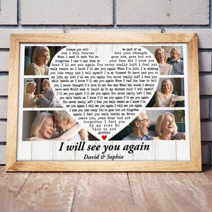I Will See You Again, Custom Couple Photo Canvas Print, Gift For Couple, Memorial Gifts - Poster & Canvas - GoDuckee